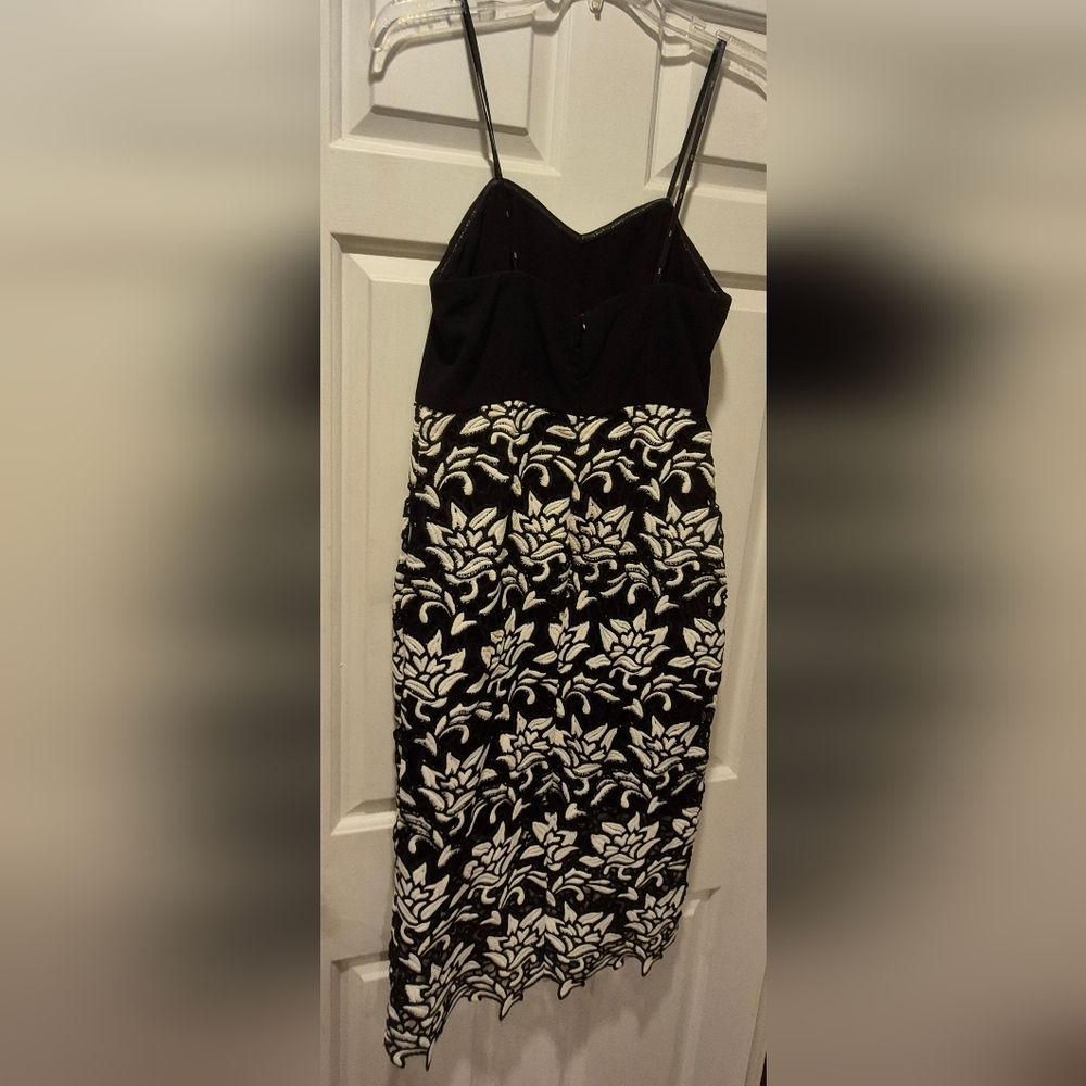 J.O.A. Monochrome Floral Dress